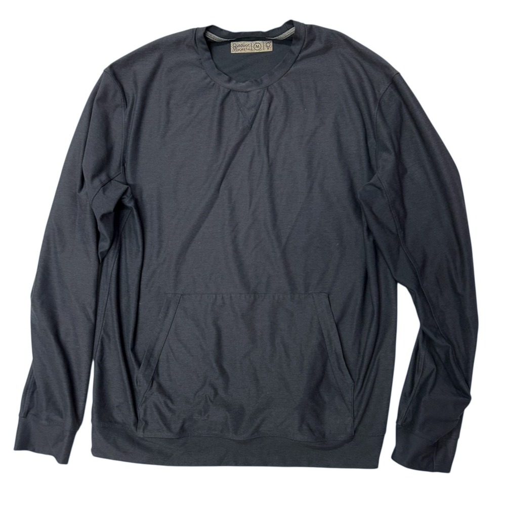 Outdoor Voices Men's Gray Longsleeve Pullover‎ Medium Kangaroo Pocket Sweater